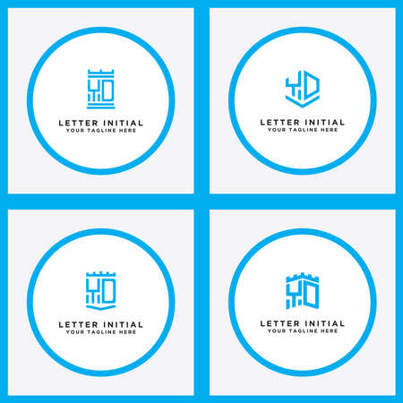 Inspiring logo design Set, for companies from the initial letters of the YD logo icon. -Vectorsのイラスト素材