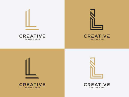 Logo Design L. Initial Letter set. - Vectorのイラスト素材