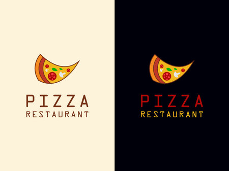 Pizza Logo Icon Design Template Vector Illustrationのイラスト素材