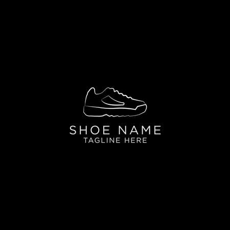 Template line art abstract shoes logo design vector icon symbol illustrationのイラスト素材