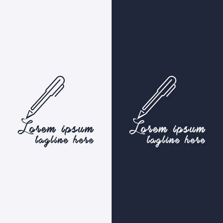 Template Pen logo icon designのイラスト素材