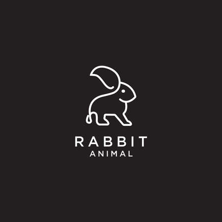 Rabbit logo icon design template vector illustrationのイラスト素材