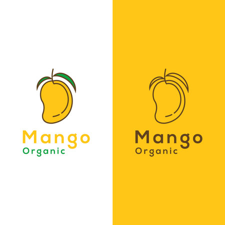 Mango fruit logo icon design template vector illustrationのイラスト素材