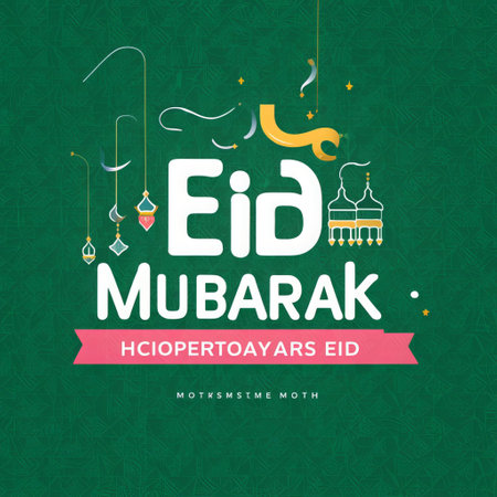 Eid Mubarak Greeting Card or Poster. Vector Illustrationの素材