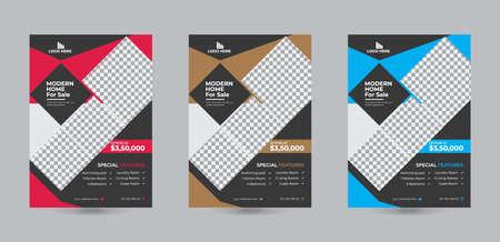 Real estate Flyer design Corporate business brochure or flyer design. Leaflet presentationのイラスト素材