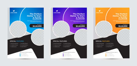 Real estate Flyer design Corporate business brochure or flyer design. Leaflet presentationのイラスト素材