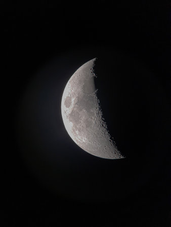 Telescope image of the lunar terminator