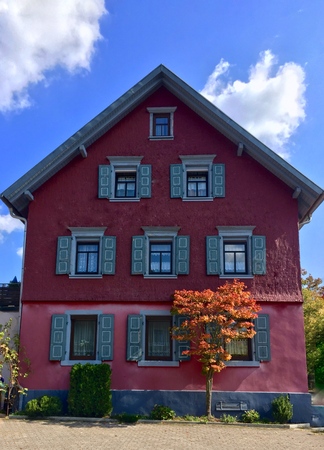 German-style houses in Ottenh?fen Germany.のeditorial素材