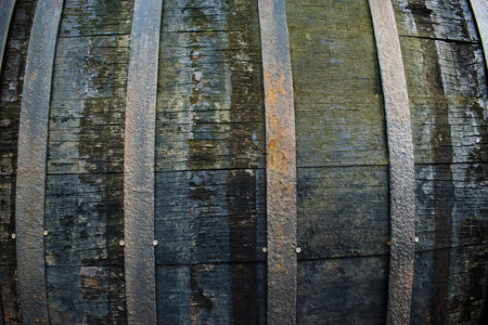 old wooden wine barrel background