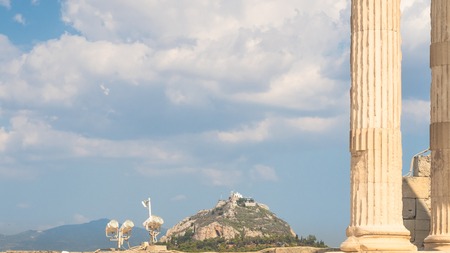 Athens from the Acropolis. Beautiful view in Athens. View from high hill.