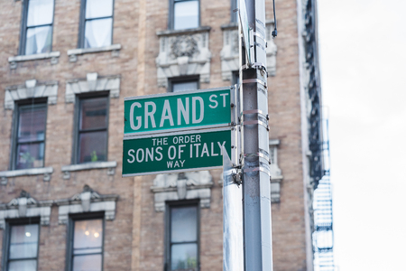 NEW YORK, USA - MAY 9, 2018: Grand street in New York USのeditorial素材