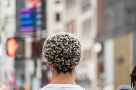 NEW YORK, USA - MAY 5, 2018: Unidentified people on the street of New York.のeditorial素材