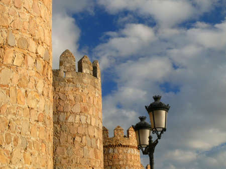 medieval town walls of Avila in Spain