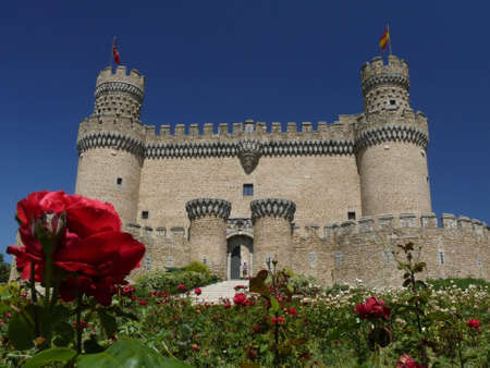 medieval castle in spainの写真素材