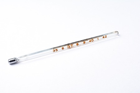 Glass mercury thermometer for medical use