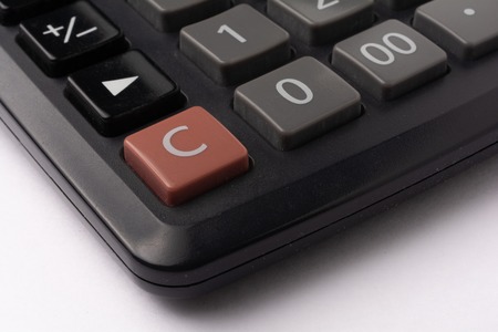 Calculator clear function close up