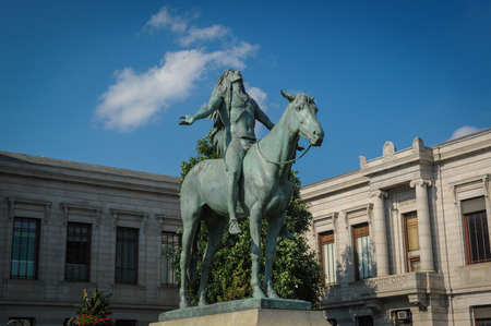 BOSTON, MASSACHUSETTS, USA - September 13, 2011: Aooeal to the Great Spirit sculpture in Museum of Fine Arts.のeditorial素材