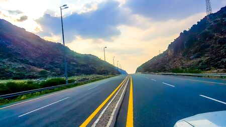 Road Trip Through Mountainsの写真素材