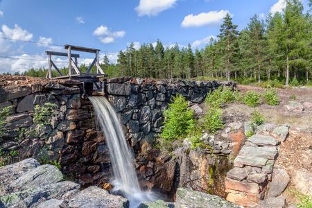 A very well-preserved 19th-century copperworks dating back to the Middle Ages. Sweden, Riddarhyttan.の写真素材