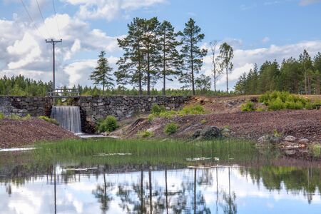 A very well-preserved 19th-century copperworks dating back to the Middle Ages. Sweden, Riddarhyttan.の写真素材