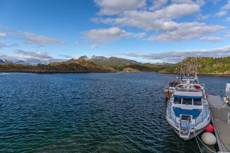 Summer travel in beautiful Norway. Travel weekend, vacation. Scandinavian countries, selective focus.の写真素材