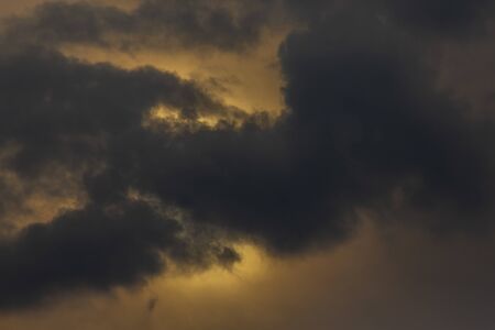 Thunderclouds on a gray sky. Beautiful background.の写真素材