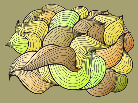 abstract drawing, colorful original cloud in the style of doodlesのイラスト素材