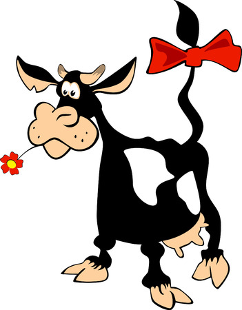 vector illustration of Funny Cowのイラスト素材