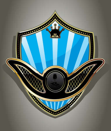 Gold frames decorative label illustrationのイラスト素材