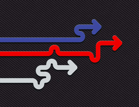 Colored arrows vector