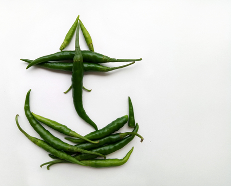 Green Chili Pepper Ganesha Godの写真素材