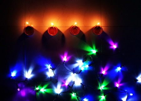 Diwali festival Flame lightの写真素材