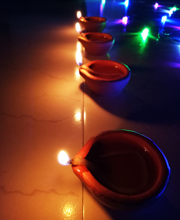Diwali festival Flame lightの写真素材