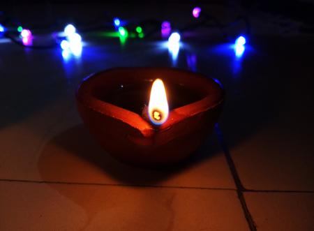 Diwali festival Flame lightの写真素材