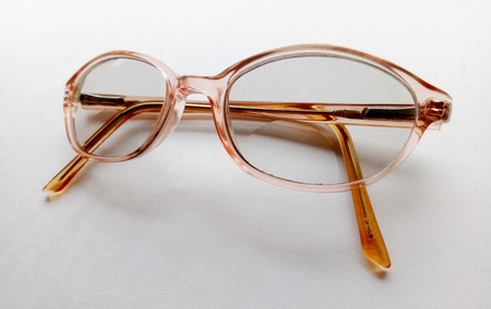 Spectacles on white backgroundの写真素材