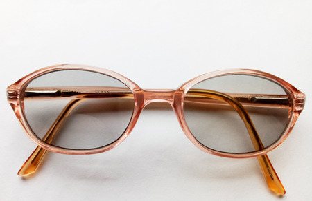Spectacles on white backgroundの写真素材