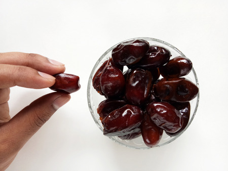 Hands Holding Dates Dry Fruit Natural Healthy Food Ingredient