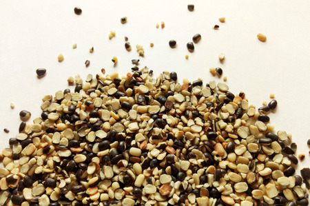 Crushed Split Black gram healthy Indian pulsesの写真素材