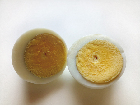 Boiled Egg Half Piecesの写真素材