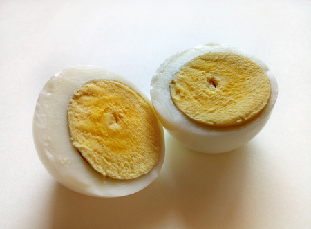 Boiled Egg Half Piecesの写真素材
