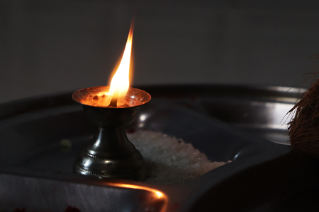Diwali Diya Flameの写真素材
