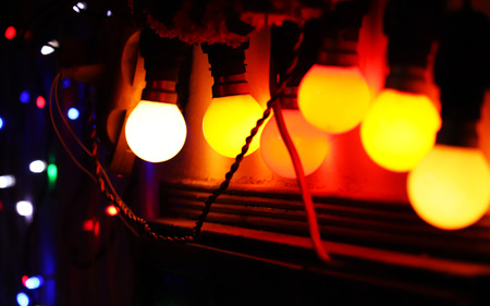 Decorative Glowing Lightsの写真素材