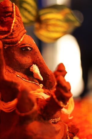 Eco friendly Ganesh murtiの写真素材