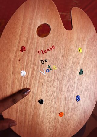 Vote Appealing Wooden Color Paletteの写真素材