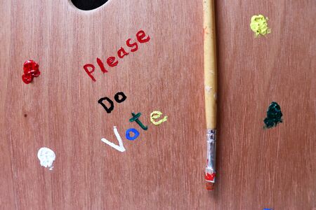 Vote Appealing Wooden Color Paletteの写真素材