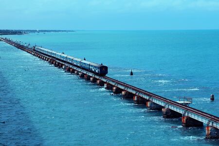 Pamban Bridgeの写真素材