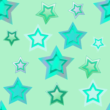 Creative composition with the image of colorful stars. Decorative seamless background. Wallpaper, a material for printing on paper or fabric.の写真素材