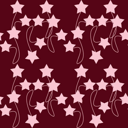 Creative composition with the image of colorful stars. Decorative seamless background. Wallpaper, a material for printing on paper or fabric.の写真素材