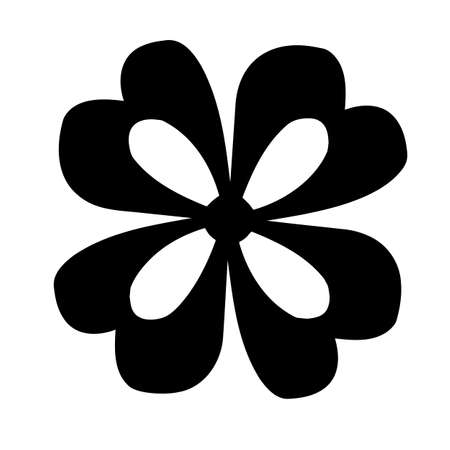 A fragment of vector graphics for creating patterns. Close-up of a contour drawing on a white background.のイラスト素材