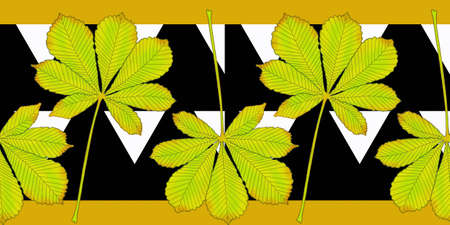 Creative composition with the image of leaves. Seamless background, a material for printing on paper...